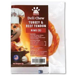 20% OFF: Singapaw Deli Chew Turkey & Beef Tendon Ring Dog Chew (Small) 11g