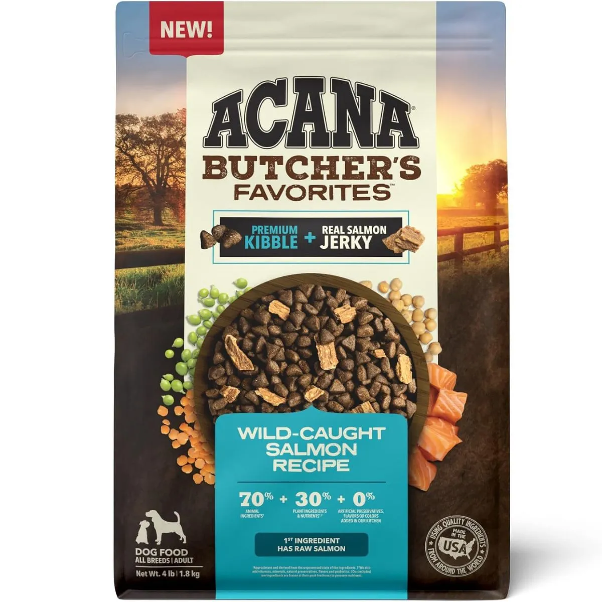 Acana Butcher's Favorites Wild-Caught Salmon Dry Dog Food 4lb