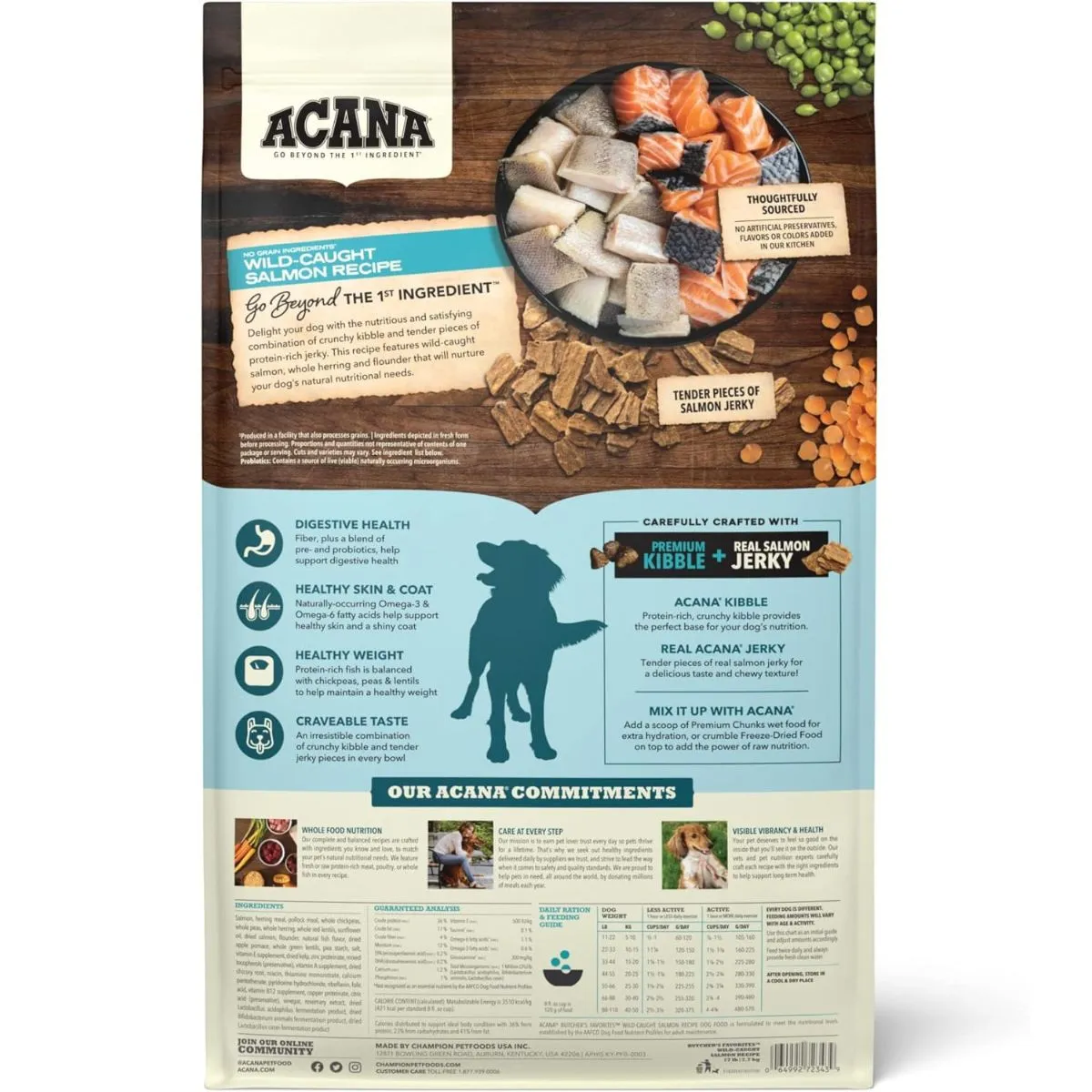 Acana Butcher's Favorites Wild-Caught Salmon Dry Dog Food 4lb