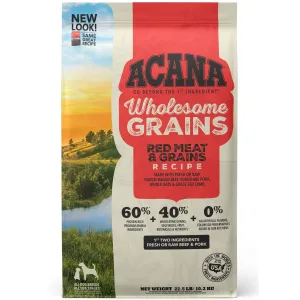 Acana Wholesome Grains Red Meat Recipe Dry Dog Food 22lb