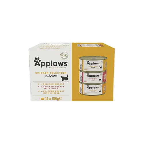 Applaws Chicken Selection in Broth 12 x 156g Wet Cat Food