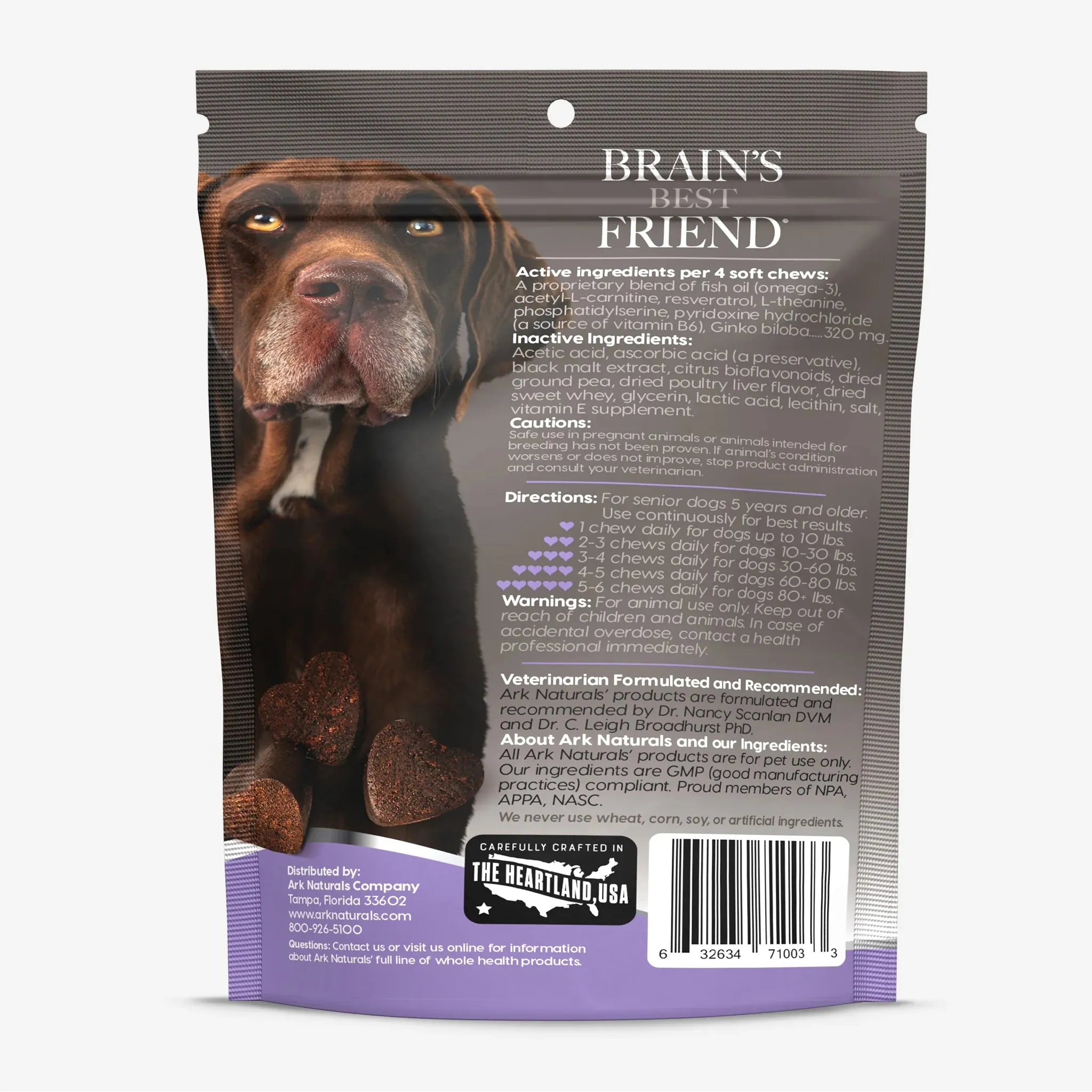 Ark Naturals Brains Best Friend  Dog Soft Chew Treats