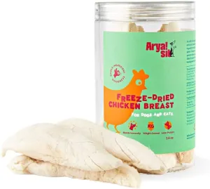 Arya Sit Freeze-Dried Chicken Breast Treats for Dogs & Cats, 4.5-oz