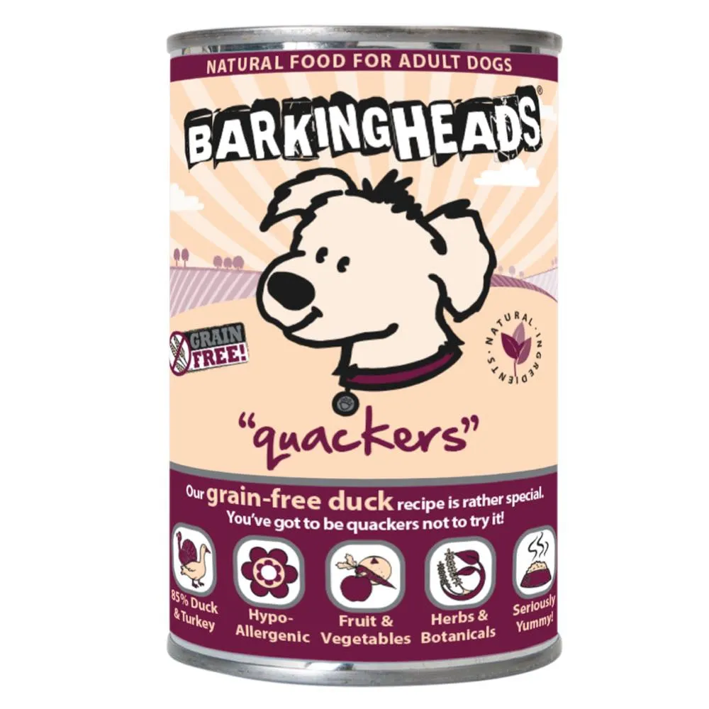 Barking Heads Quackers Duck Grain Free Canned Dog Food 400g