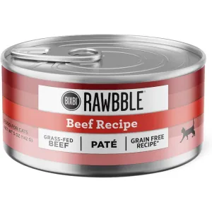 Bixbi Pet Rawbble Grain Free Beef Pate Wet Cat Food 5oz