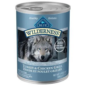 BLUE Wilderness Grain Free Turkey & Chicken Grill Canned Dog Food