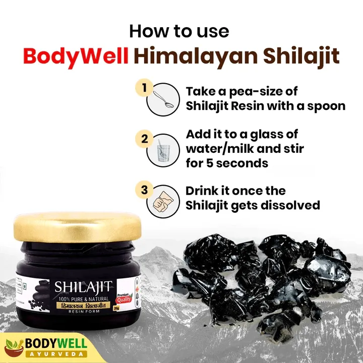 Bodywell Ayurveda - Pure Himalayan Shilajit Resin | Immunity, Strength, Stamina, Energy, Vitality |20g