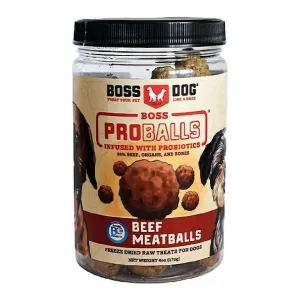 Boss Dog Proballs Freeze Dried Raw Beef Meatballs with Probiotics Treats for Dogs (6 oz)