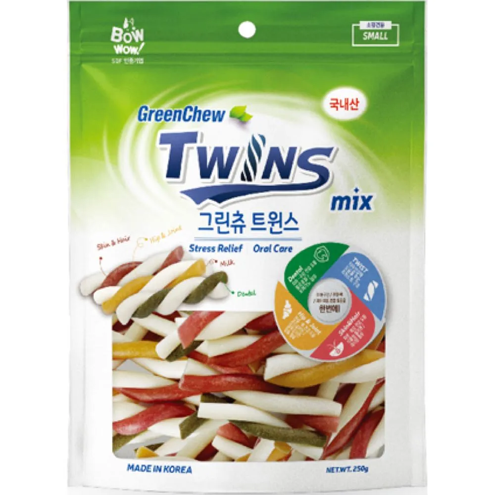 Bow Wow GreenChew Twins Dental Dog Chews 250g