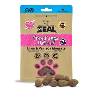 'BUNDLE DEAL': Zeal Free Range Naturals Lamb & Venison Morsels Cat Treats 100g