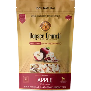 Dogsee Dog Crunch Single-Ingredient Training Treat Freeze-Dried Apple 10g