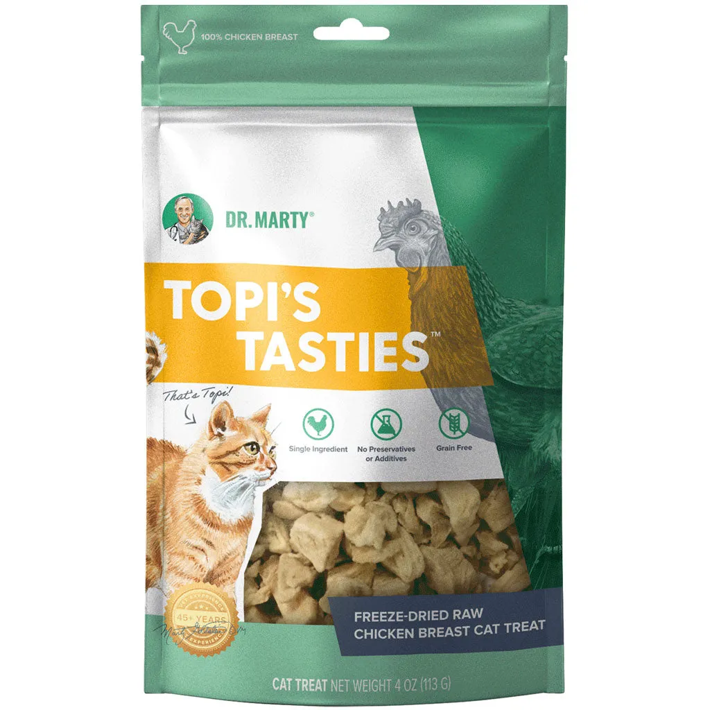 Dr. Marty Topi's Tasties Freeze-Dried Raw Chicken Breast Cat Treats, 4-oz