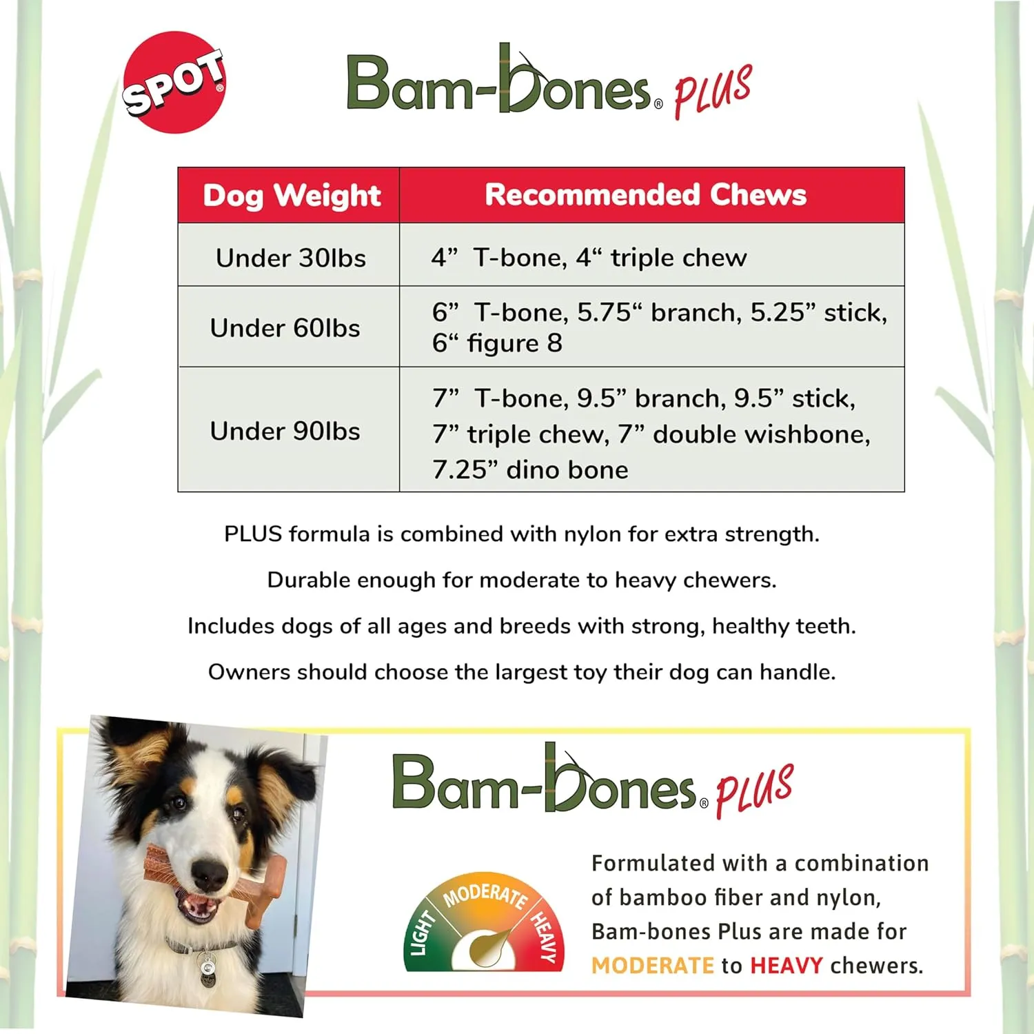 Ethical Pet Bam-Bones Plus Triple Bison Tough Dog Chew Toy