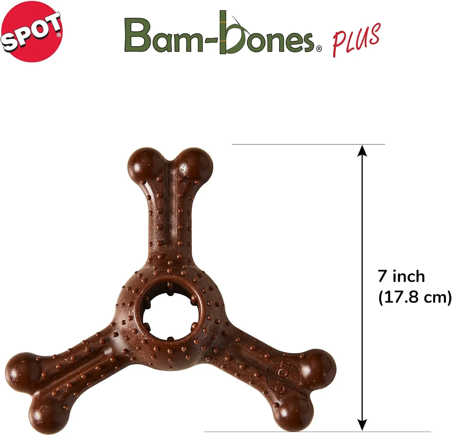 Ethical Pet Bam-Bones Plus Triple Bison Tough Dog Chew Toy