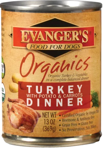 Evangers 100% Organic Turkey with Potato And Carrots Canned Dog Food