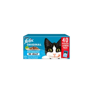 Felix Original Fish Selection in Jelly 40 x 85g Wet Cat Food