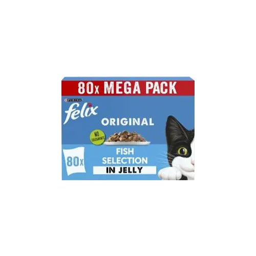 FELIX Original Fish Selection in Jelly 80 x 85g Wet Cat Food