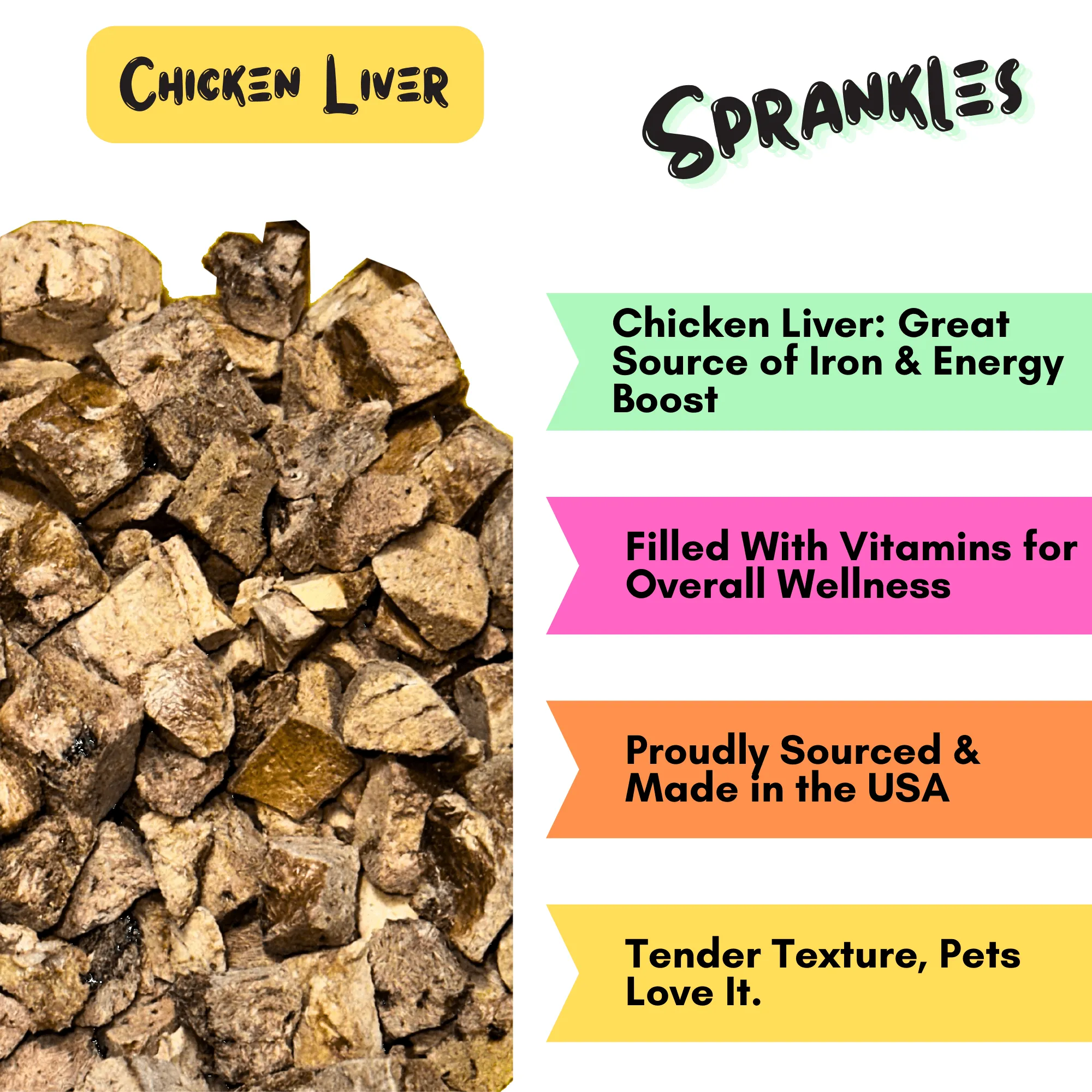 Freeze Dried Chicken Liver Treats for Cats & Dogs