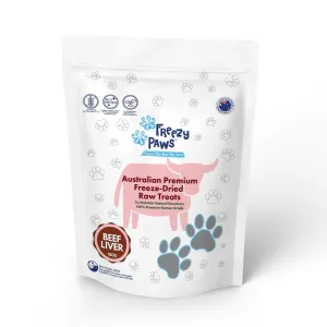 Freezy Paws Freeze Dried Human Grade Beef Liver Dog and Cat Treats 100g