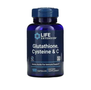 Glutathione cysteine and C 100 capsules Life Extension