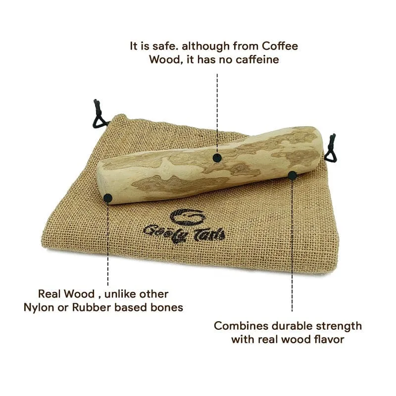 Goofy Tails Coffee Wood Chewing Stick for Dogs |  Caffeine Free Training Chewing Stick