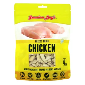 Grandma Lucy's Freeze-Dried Singles Chicken Dog & Cat Treats 4 oz