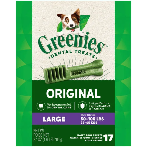 GREENIES Large Original Natural Dog Dental Care Chews Oral Health Dog Treats