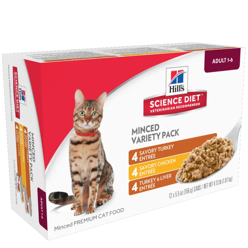 Hill's Science Diet Adult Savory Entree Variety Pack Canned Cat Food