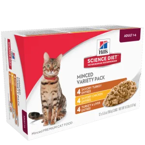 Hill's Science Diet Adult Savory Entree Variety Pack Canned Cat Food