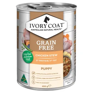 Ivory Coat Grain Free Chicken Stew Puppy Wet Food 400g^^^