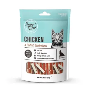 Jerky Time Cat Chicken & Codfish Sandwiches 80g