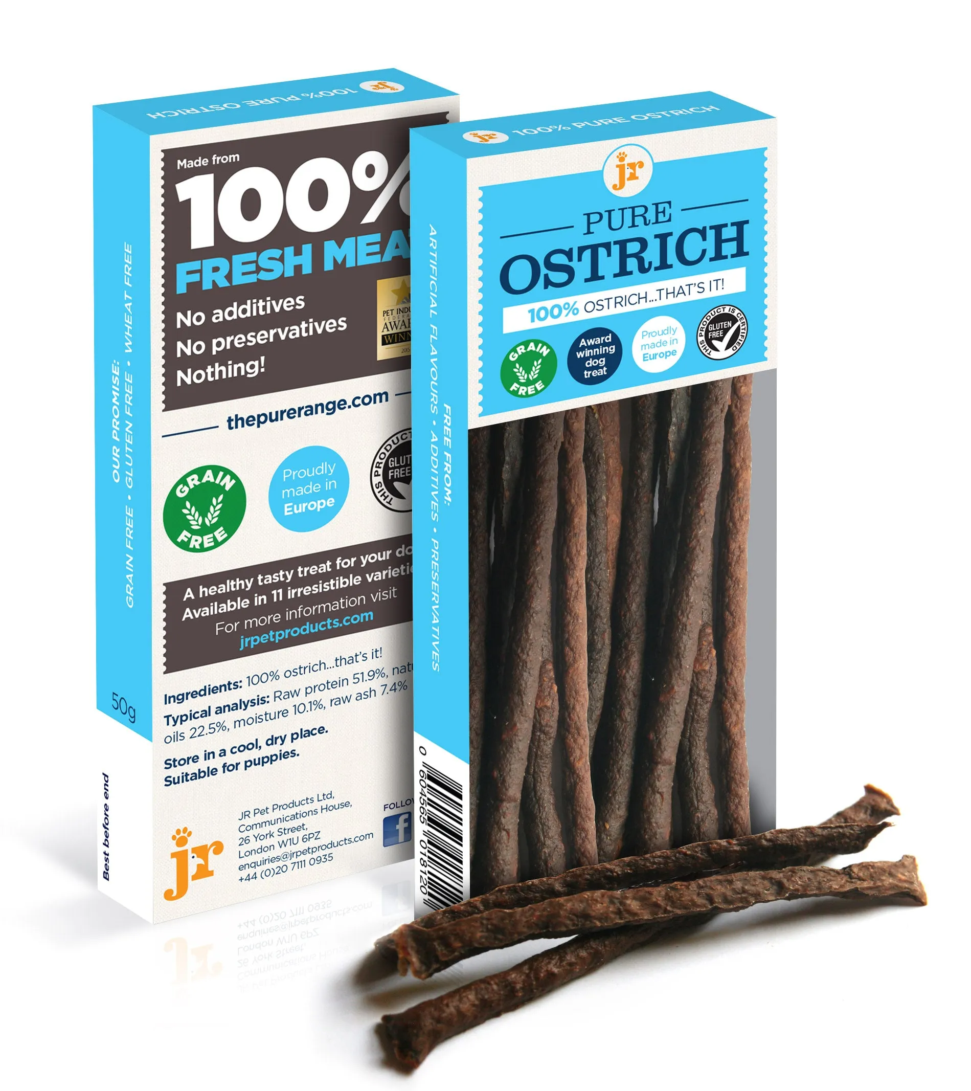 Jr Pet Pure Ostrich Sticks Dog Treats