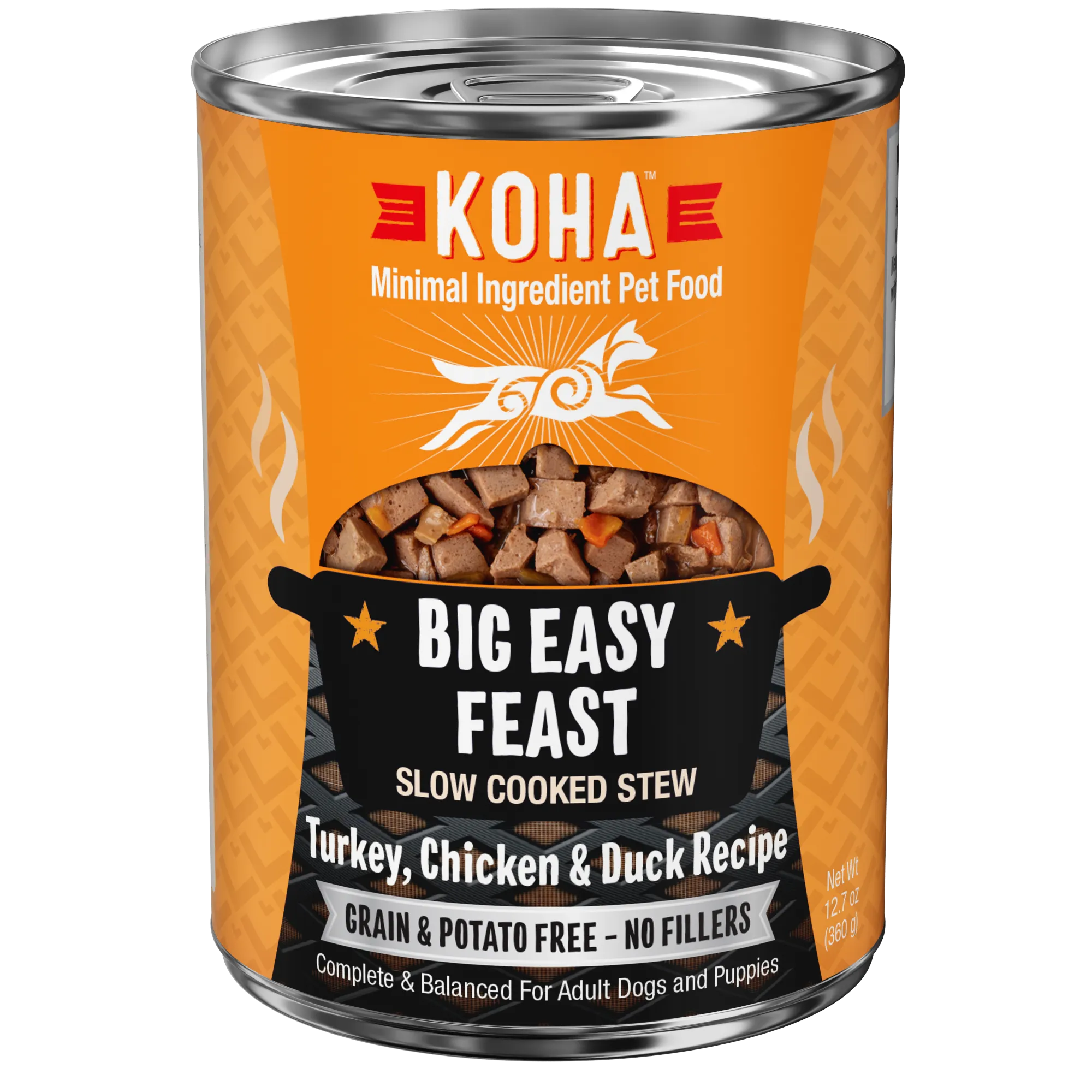 KOHA Big Easy Feast Slow Cooked Stew Turkey, Chicken, & Duck for Dogs 12.7oz