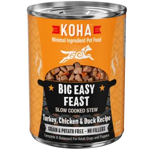 KOHA Big Easy Feast Slow Cooked Stew Turkey, Chicken, & Duck for Dogs 12.7oz