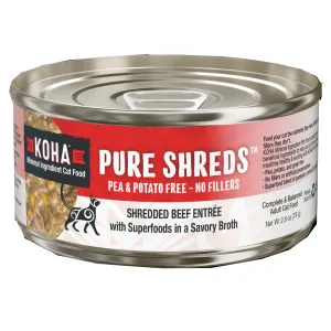 Koha Pure Shreds Grain Free Shredded Beef Wet Cat Food 5.5oz