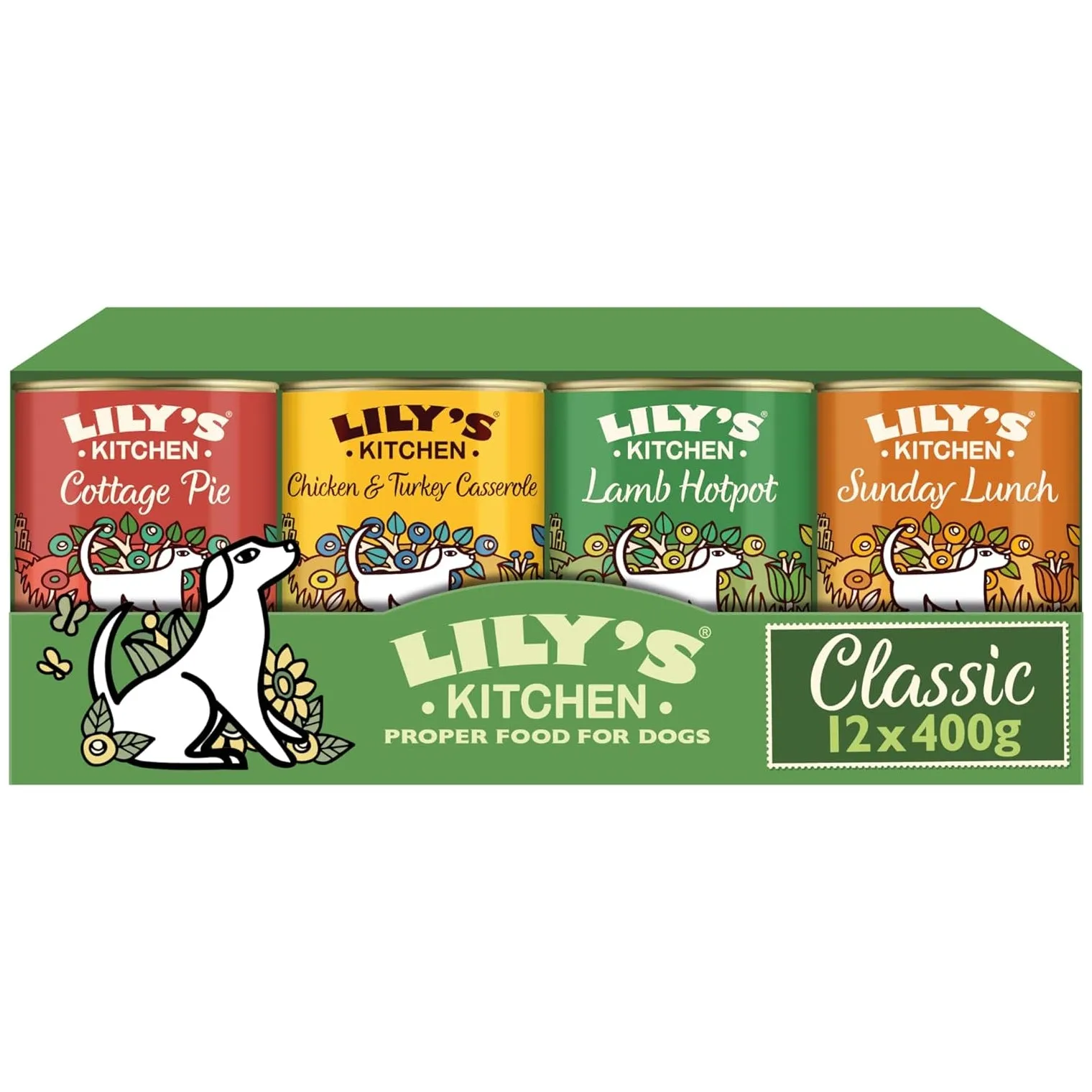 Lilys Kitchen Classic Dinners 12 x 400g Cans Multipack