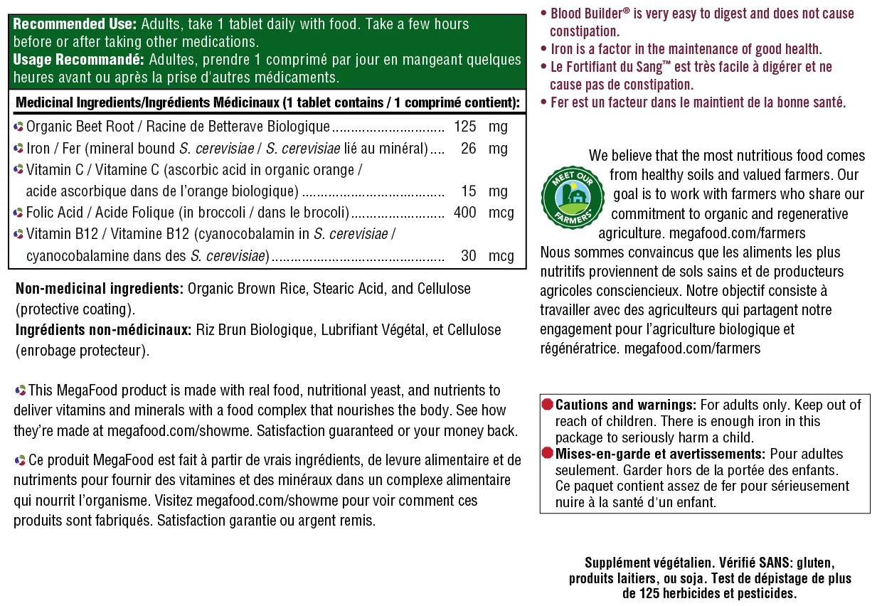 MegaFood Blood Builder (72 Tablets)