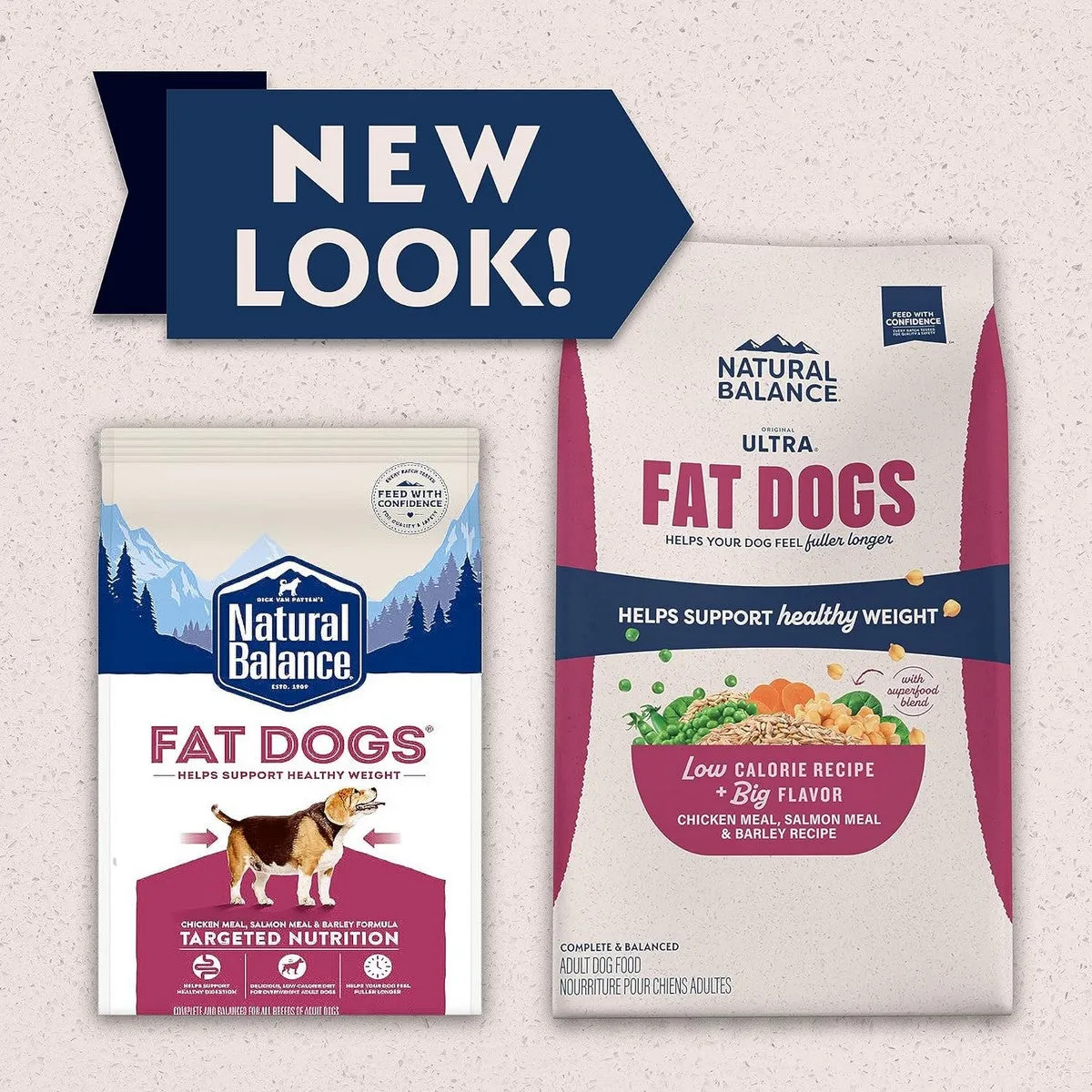 Natural Balance Fat Dogs Chicken Salmon Meal Recipe Low Calorie Dry Dog Food 4lb