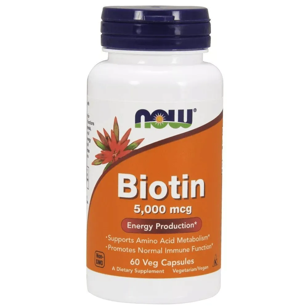 Now Biotin 5000 mcg Capsules 60's