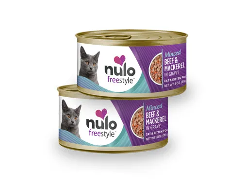 Nulo FreeStyle Minced Beef & Mackerel Recipe in Gravy Cat Food 3oz