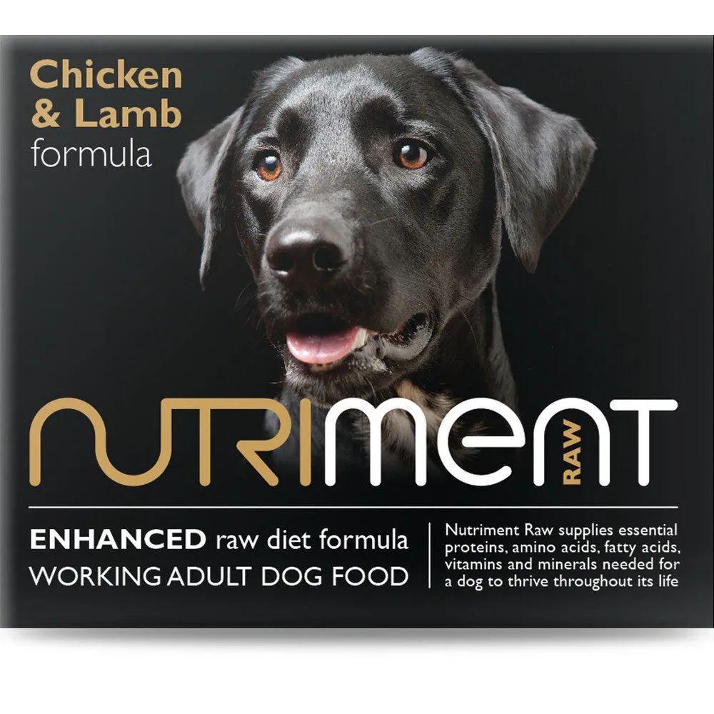 Nutriment Chicken & Lamb Formula Raw Frozen Adult Dog Food Tub 500g