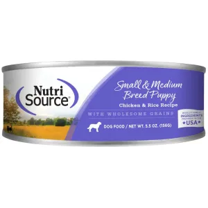 NutriSource Small & Medium Breed Puppy Wet Dog Food 5.5oz