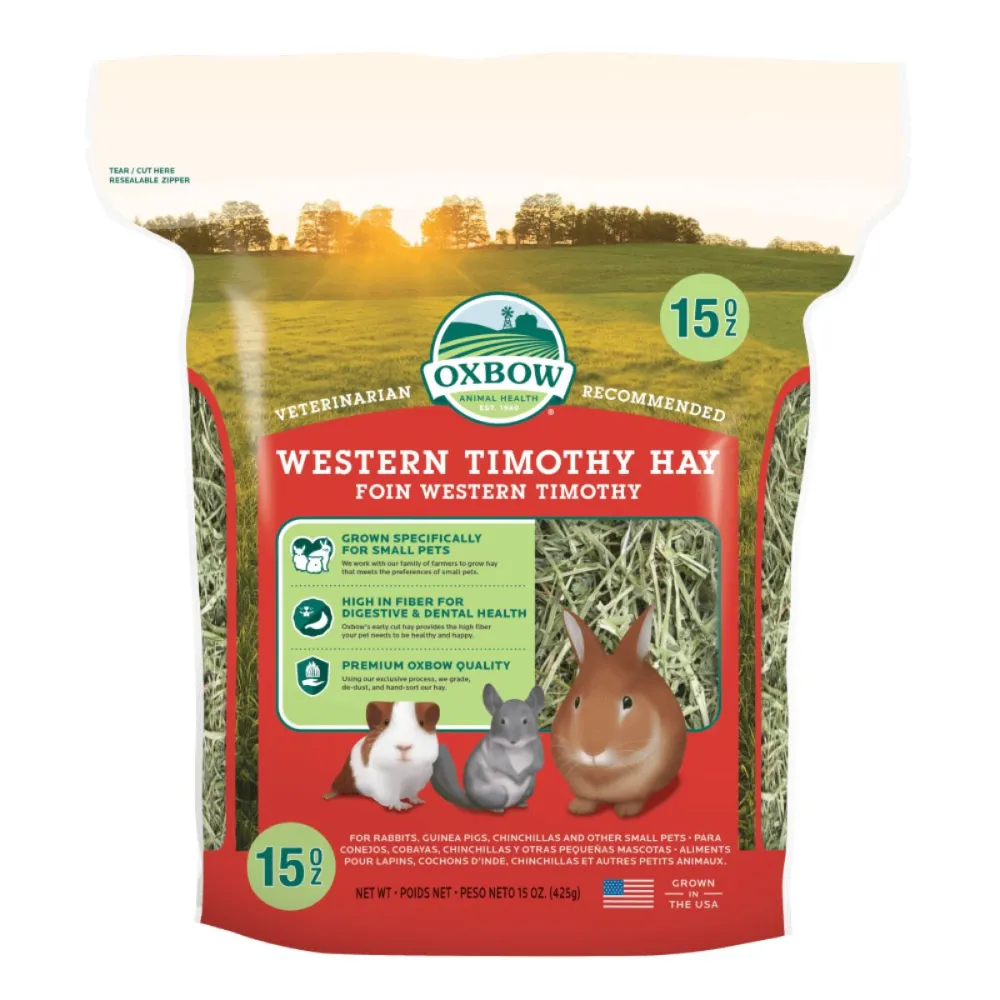 Oxbow Western Timothy Hay Dry Food for Rabbits and Guinea Pigs