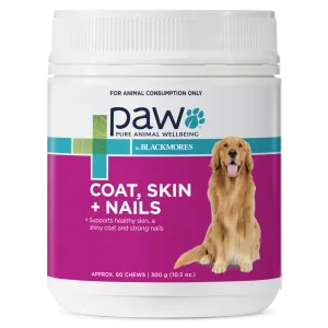 PAW By Blackmores Dog Supplement Coat Skin Nails Chews 300g