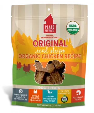 Plato Organic Chicken Strips Dog Treats