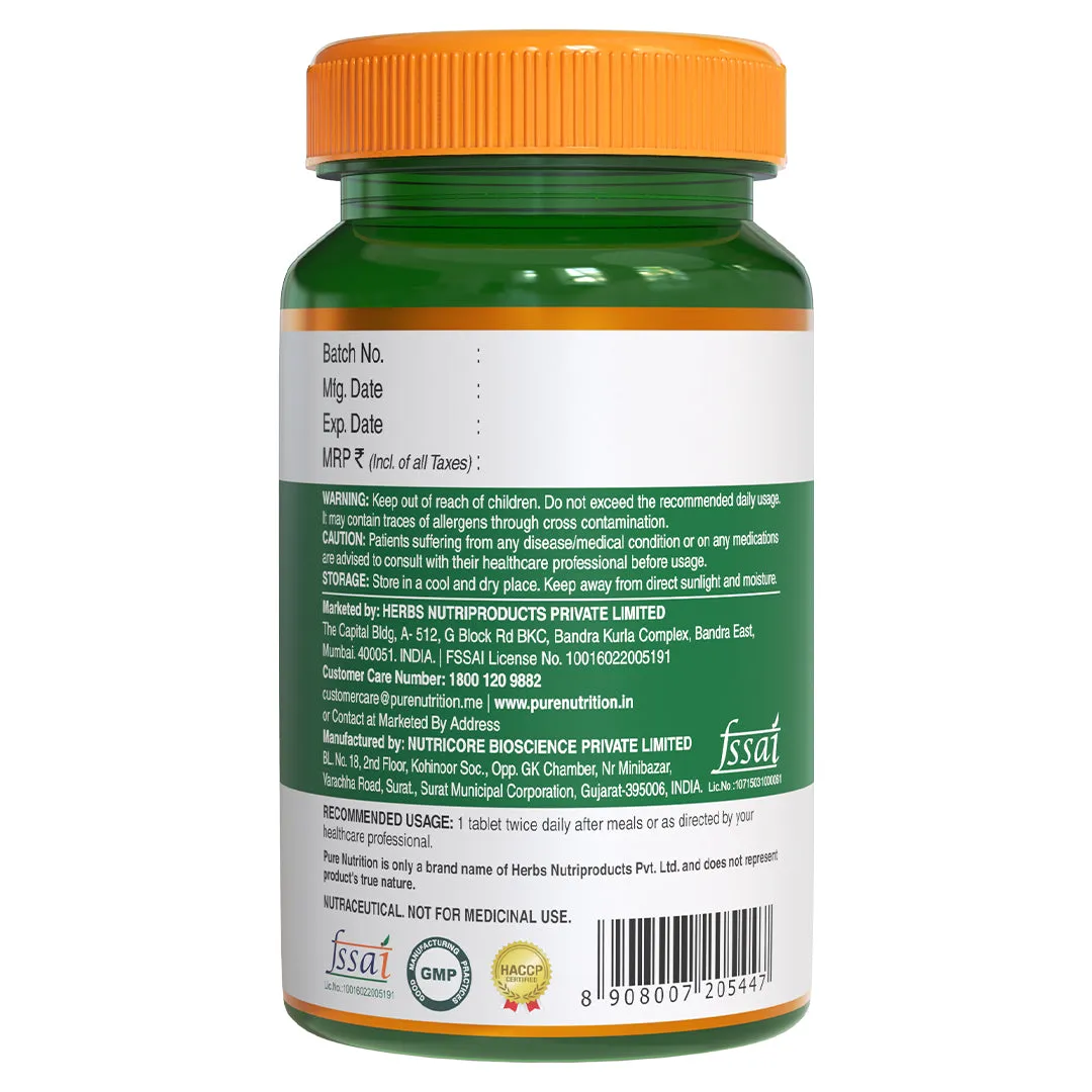 Pure Nutrition Papaya Fruit and Leaf Extract- 60 Tablets