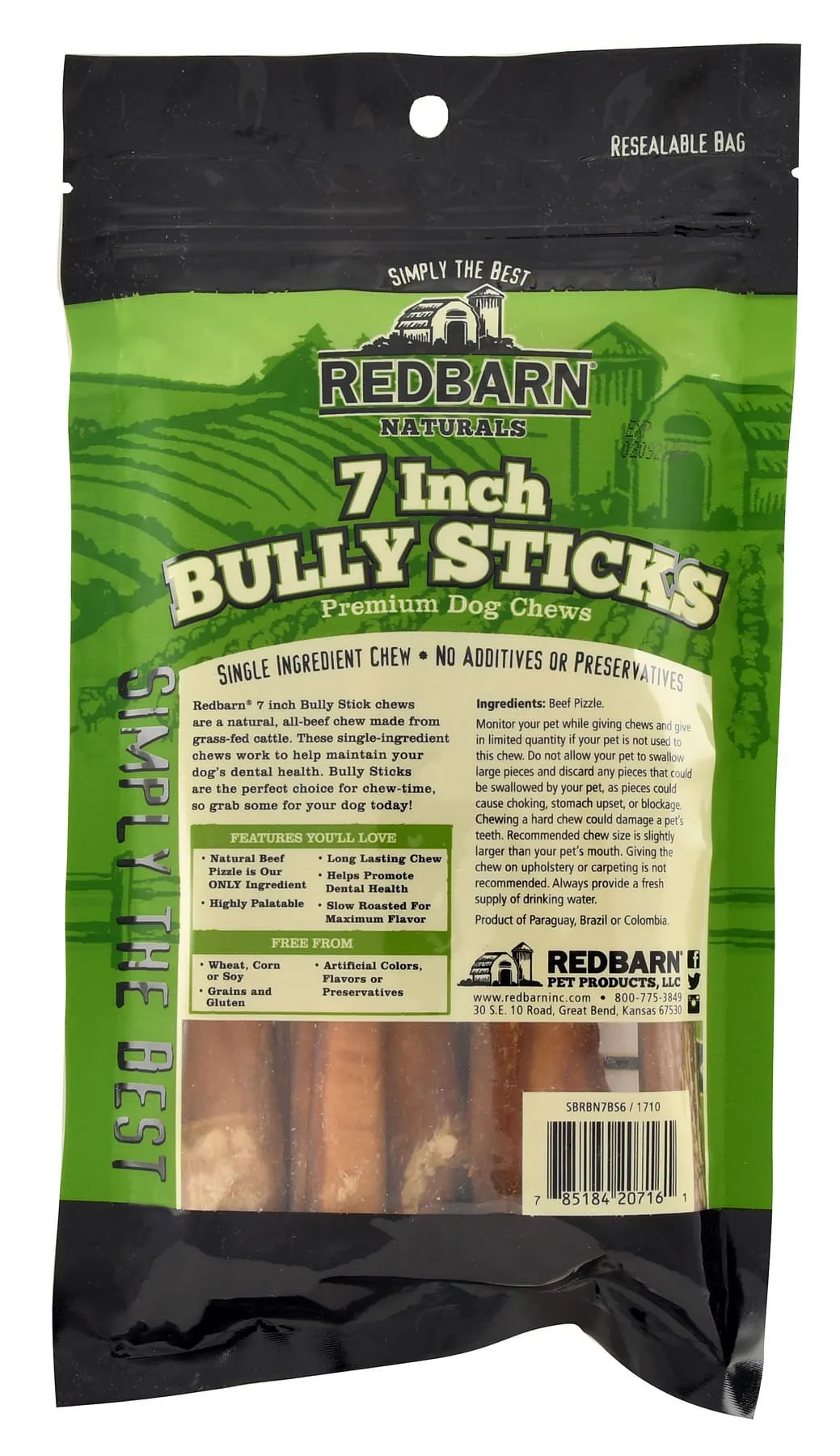 Redbarn Low Odor 7" Bully Sticks