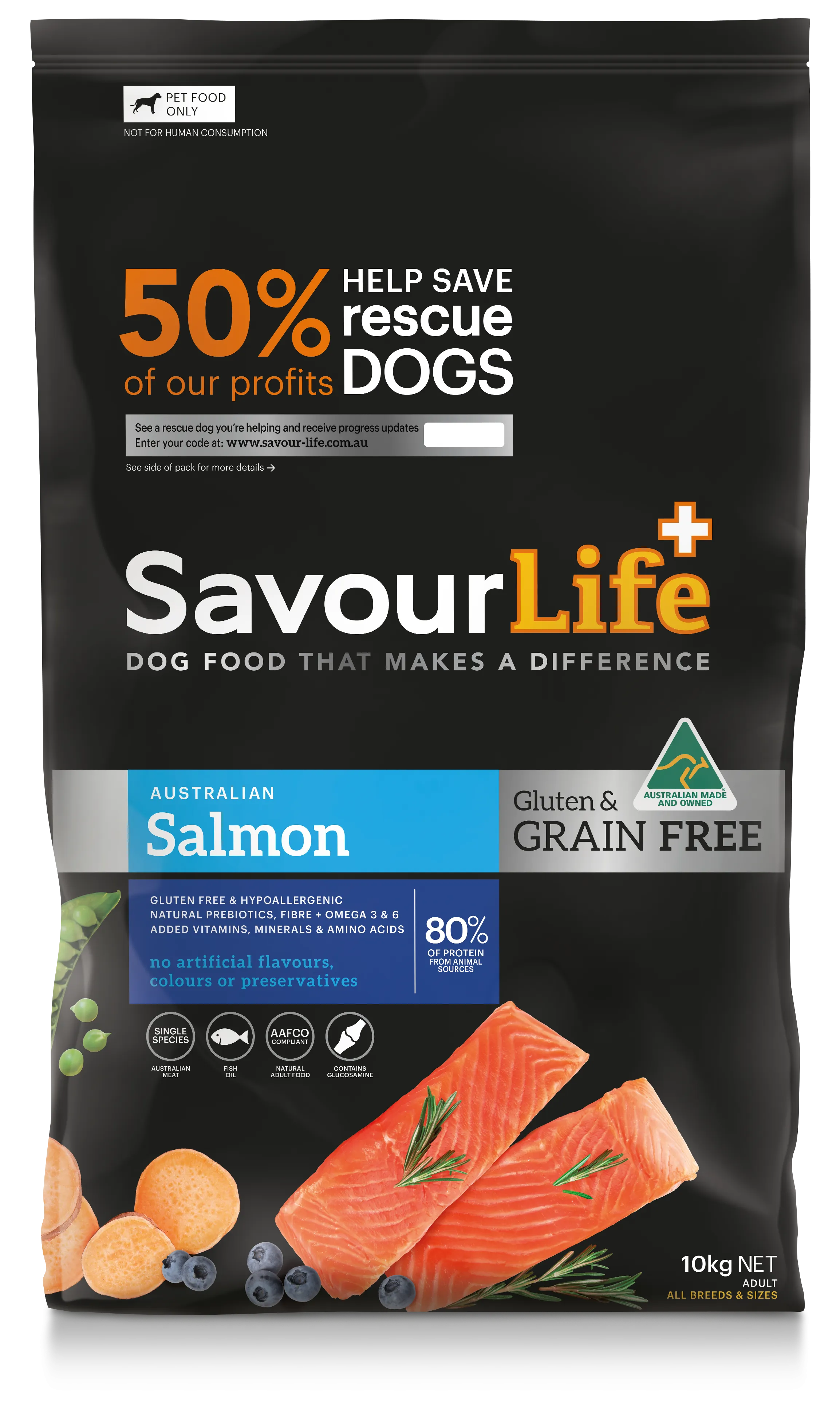 SavourLife Grain Free Adult Dog Australian Salmon Dry Food