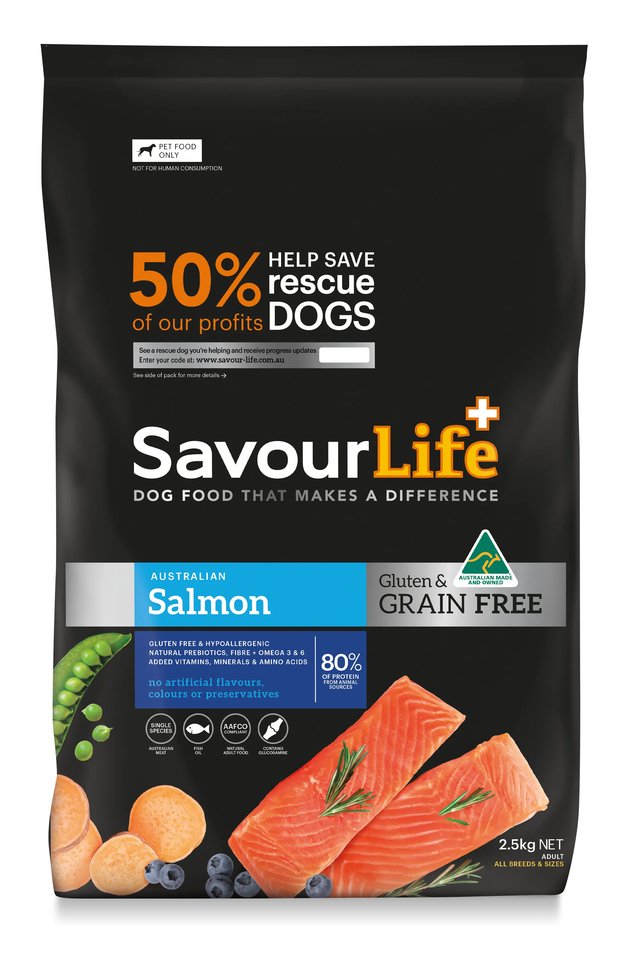 SavourLife Grain Free Adult Dog Australian Salmon Dry Food