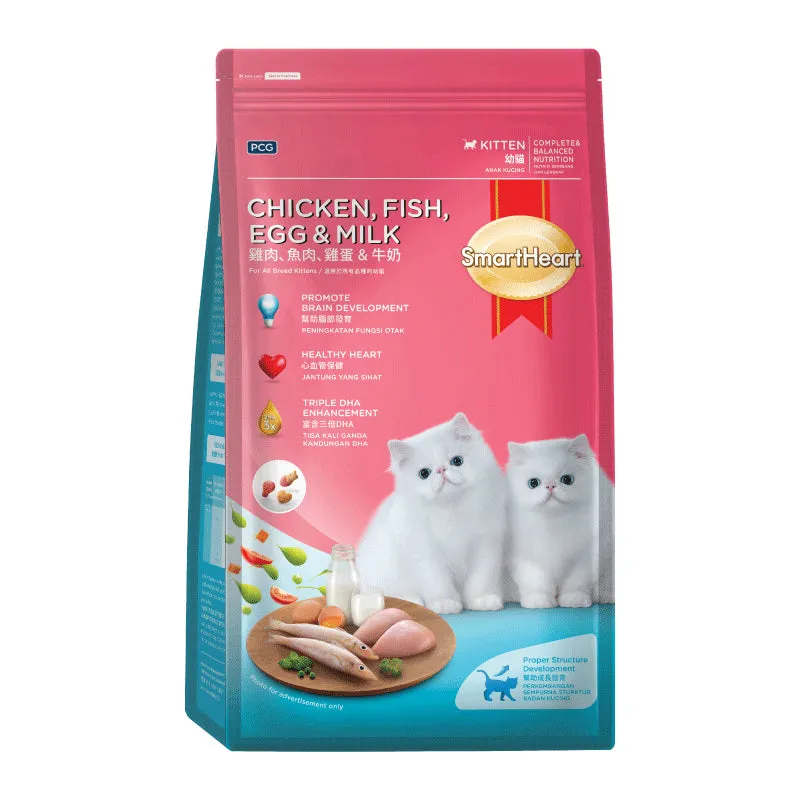 SmartHeart Cat Kitten Chicken Fish Egg & Milk 7kg